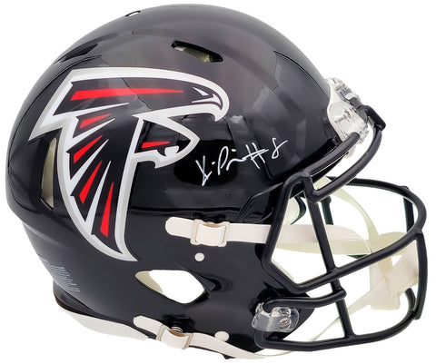 KYLE PITTS AUTOGRAPHED FALCONS BLACK FULL SIZE AUTHENTIC HELMET BECKETT 203859