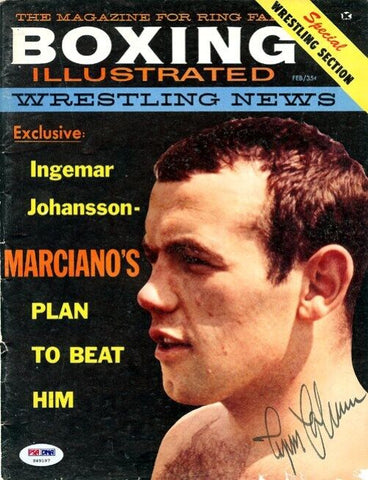 Ingemar Johansson Autographed Boxing Illustrated Magazine Cover PSA/DNA #S49197