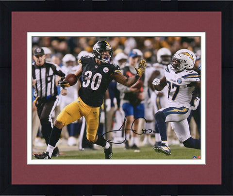 Framed James Conner Pittsburgh Steelers Signed 8" x 10" Stiff Arm Photo