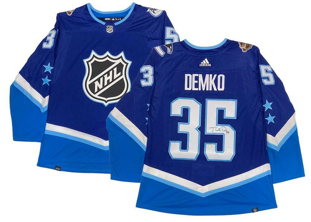 Framed Thatcher Demko Vancouver Canucks Autographed Blue Adidas Authentic  Jersey