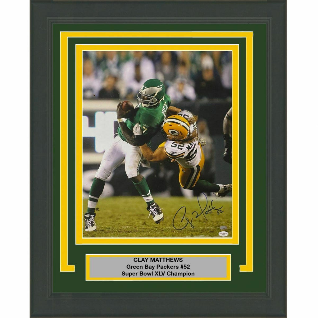 FRAMED Autographed/Signed CLAY MATTHEWS Green Bay Packers 16x20