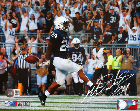 Miles Sanders Autographed Penn State 8x10 HM TD Photo-Beckett W Hologram *White
