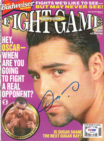 Oscar De La Hoya Autographed Signed Fight Game Magazine Cover PSA/DNA #S42241