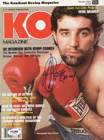 Gerry Cooney Autographed Signed KO Boxing Magazine Cover PSA/DNA #S42134
