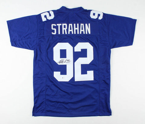 Michael Strahan New York Giants Signed Jersey (Beckett COA) 7xAll Pro Def.End