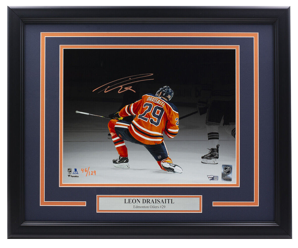 Framed Facsimile Autographed Connor McDavid 33x42 Edmonton Blue Reprint  Laser Auto Hockey Jersey - Hall of Fame Sports Memorabilia