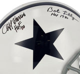 Cliff Harris/Bob Lilly Cowboys Signed 1960-1963 Throwback Helmet w/Inscs