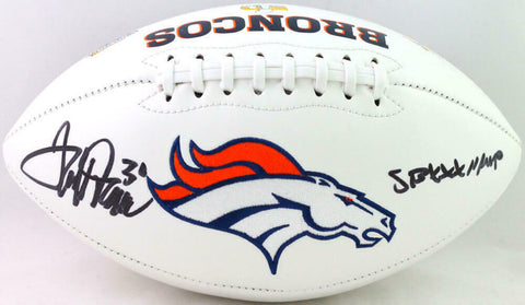 Terrell Davis Autographed Denver Broncos Logo Football w/ SB MVP- Beckett W *Blk