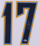 Philip Rivers Signed Los Angeles Chargers 35x43 Framed Jersey (Beckett COA)