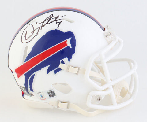 Doug Flutie Signed Buffalo Bills Mini Helmet (Beckett) 1998 Comeback Player Year