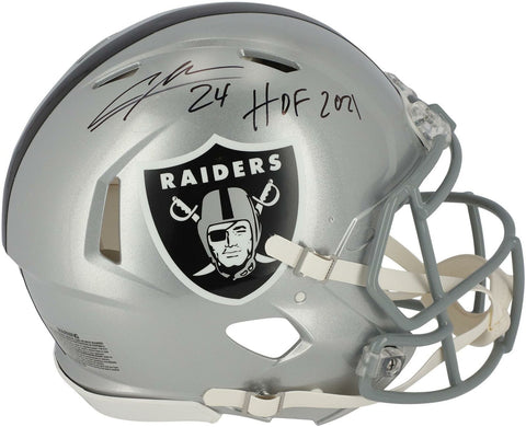 Charles Woodson Oakland Raiders Signed Speed Authentic Helmet with "HOF 21" Insc