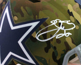 Emmitt Smith Signed Cowboys F/S Camo Authentic Helmet - Beckett W Auth *White