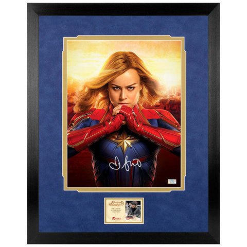 Brie Larson Autographed Captain Marvel Battle Ready 11x14 Framed Photo