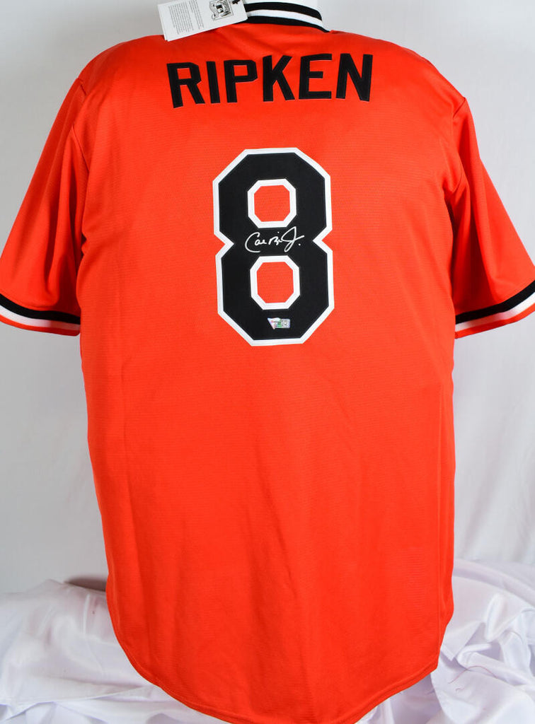 Cal Ripken Jr. Signed Orange Nike Cooperstown Baltimore Orioles