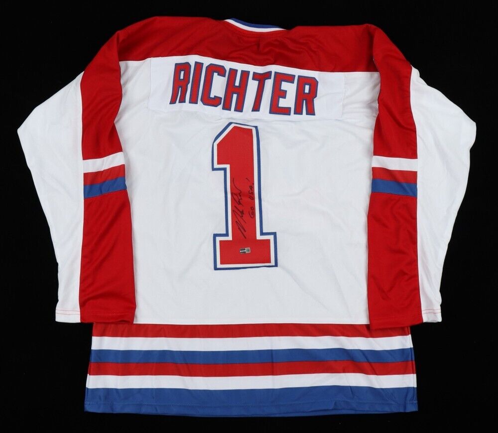 Mike Richter Autographed New York Rangers Blue Jersey Steiner CX