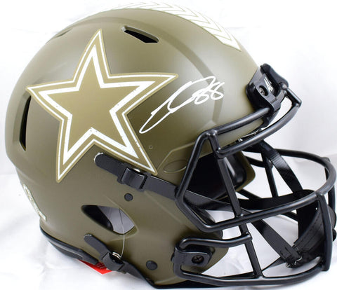 CeeDee Lamb Signed Cowboys F/S Salute to Service Speed Authentic Helmet-Fanatics