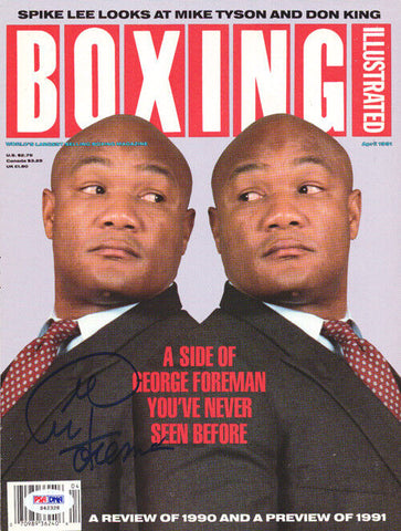 George Foreman Autographed Boxing Illustrated Magazine Cover PSA/DNA #S42328