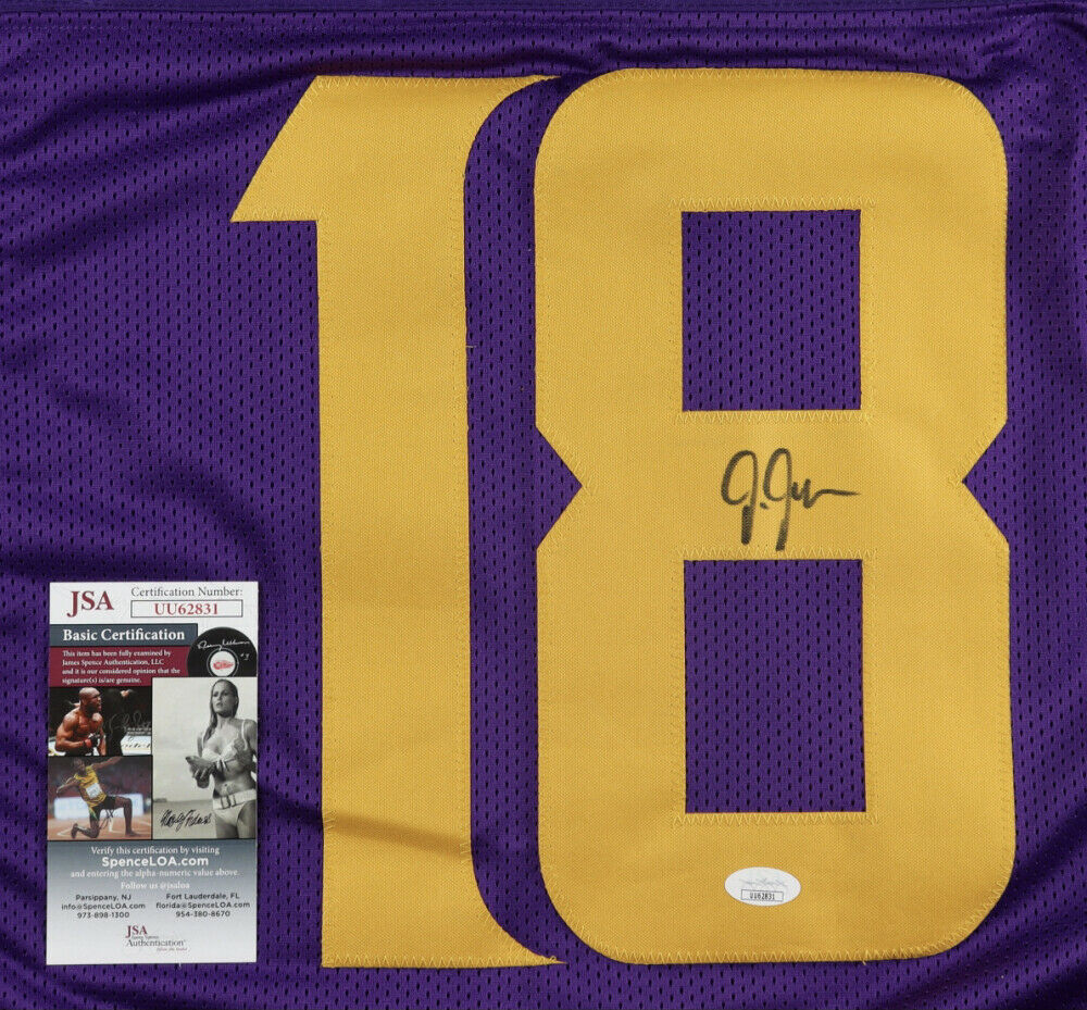 Justin Jefferson Autographed Minnesota Vikings Color Rush Jersey –
