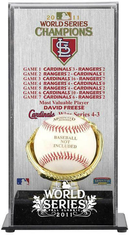 St. Louis Cardinals 2011 World Series Gold Glove Baseball Case-Fanatics