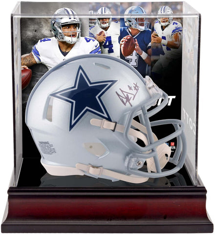 Dak Prescott Dallas Cowboys Signed Riddell Speed Mini Helmet w/Mini Helmet Case