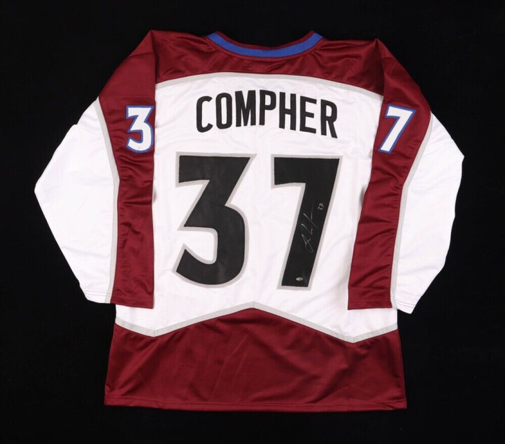 J T Compher Signed Avalanche Jersey (OKAuthentics) 2021-22 Stanley