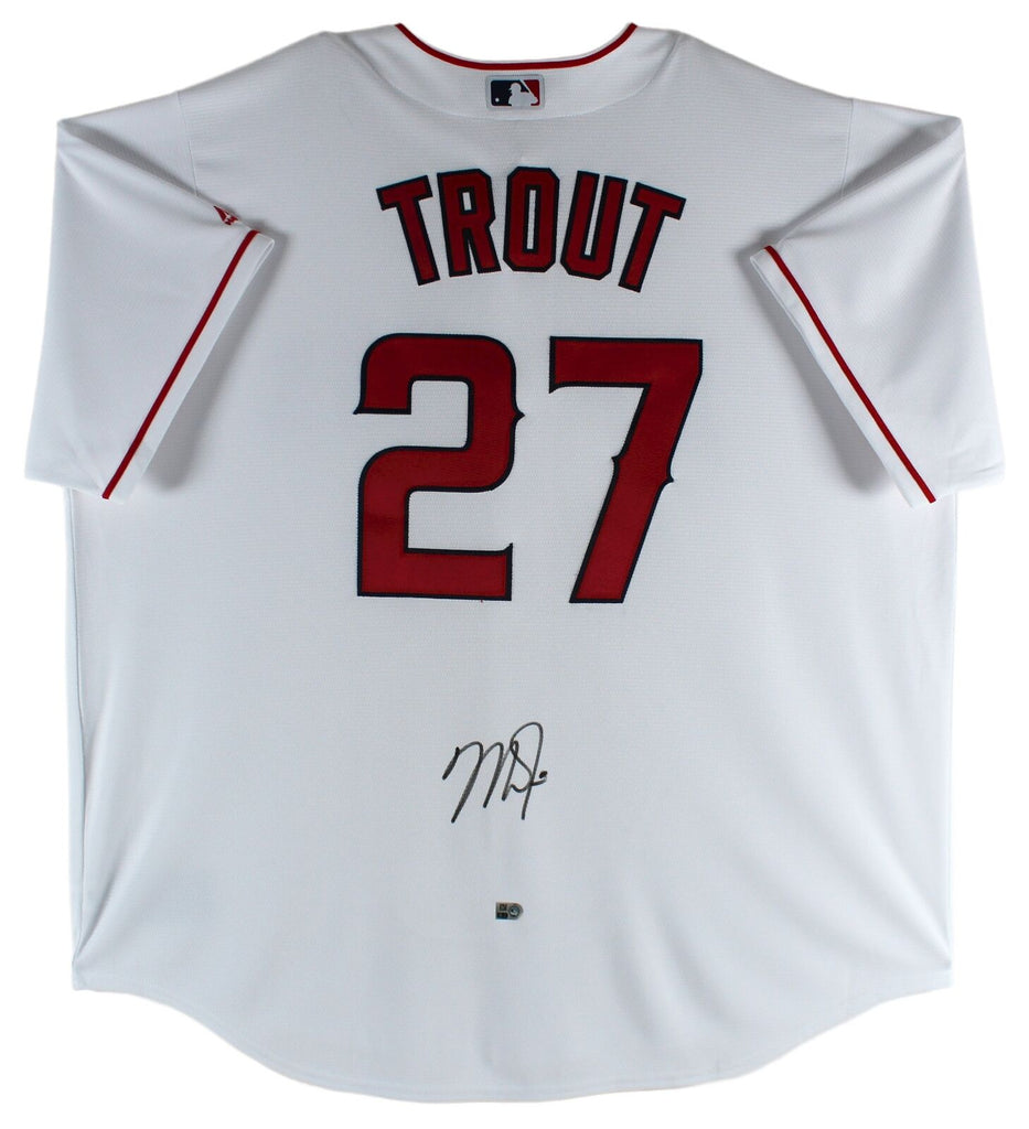 Angels Mike Trout Authentic Signed White Majestic Cool Base Jersey