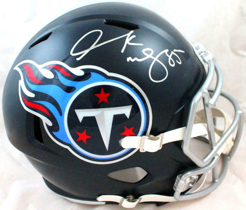 Derrick Mason Signed Tennessee Titans F/S Speed Helmet- Beckett W Hologram