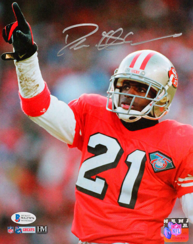 Deion Sanders Autographed San Francisco Custom Football Jersey - BAS COA at  's Sports Collectibles Store