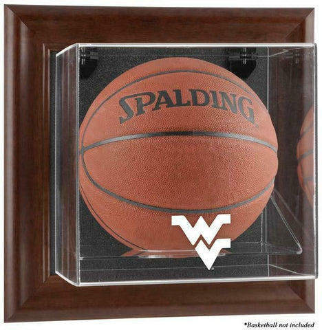 West Virginia Brown Framed Wall-Mountable Basketball Display Case - Fanatics