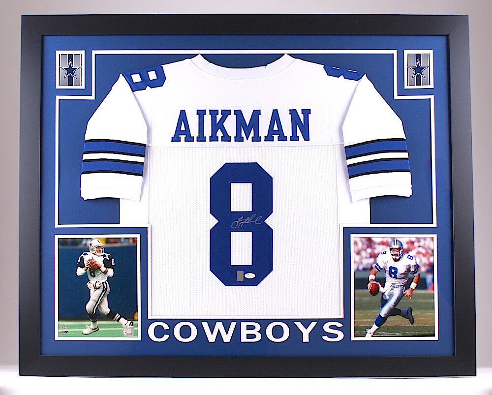 Troy Aikman Autographed Dallas Cowboys #8 Framed Jersey – Signature Sports  Marketing