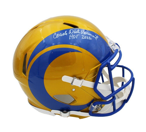 Dick Vermeil Signed Los Angeles Rams Speed Flash Authentic NFL Helmet - Ins