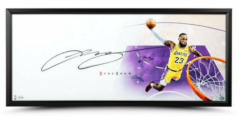 LEBRON JAMES Autographed Lakers "The Show" Framed "46 x 20" Display UDA
