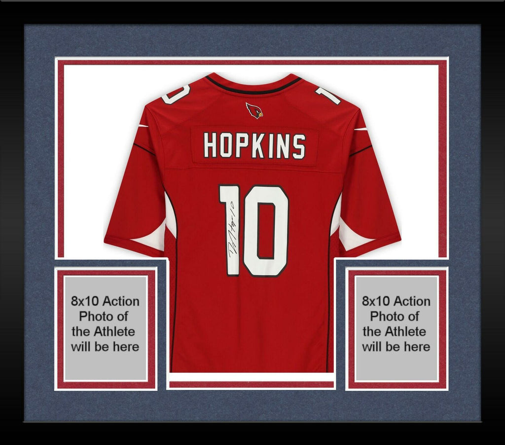 Framed DeAndre Hopkins Arizona Cardinals Autographed Red Nike Game