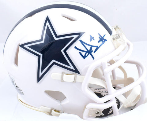 Dak Prescott Autographed Cowboys ALT 2022 Speed Mini Helmet - Beckett W Hologram