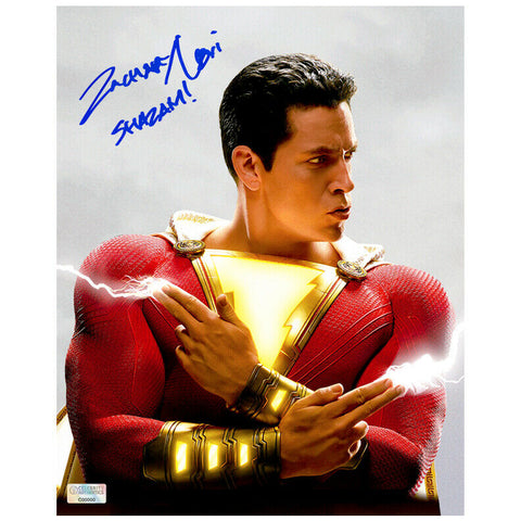 Zachary Levi Autographed Shazam! Sparkle Fingers 8x10 Photo