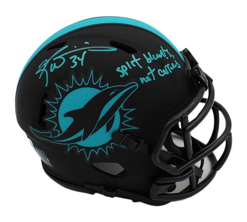 Ricky Williams Signed Dolphins Speed Eclipse Mini Helmet -"Split Blunts/Carries"