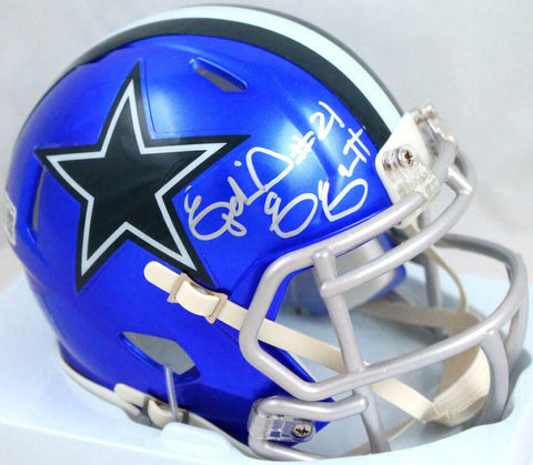 Ezekiel Elliott Autographed Dallas Cowboys Flash Speed Mini Helmet-BeckettW Holo