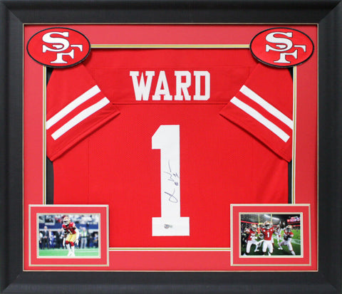 Jimmie Ward Authentic Signed Red Pro Style Framed Jersey Autographed BAS Witness