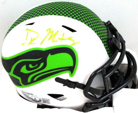 DK Metcalf Autographed Seattle Seahawks Lunar Speed Mini Helmet-BAW Holo *Green