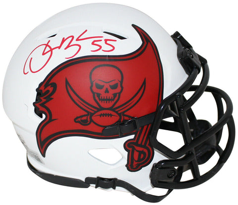 Derrick Brooks Autographed Tampa Bay Buccaneers Lunar Mini Helmet BAS 33239