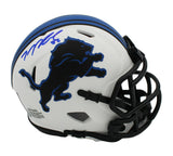TJ Hockenson Signed Detroit Lions Speed Lunar NFL Mini Helmet