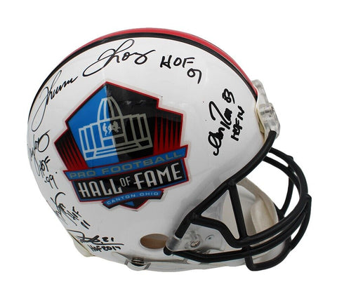 Multi-Signed NFL Hall of Fame Authentic Helmet With 11 Signatures