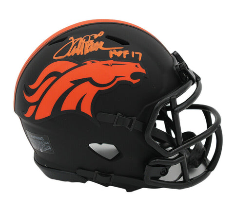 Terrell Davis Signed Denver Broncos Speed Eclipse NFL Mini Helmet with "HOF 17"