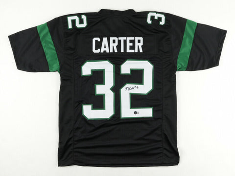 Michael Carter Signed Jets Jersey (Beckett Hologram) New York 2021 4th Rnd Pk RB