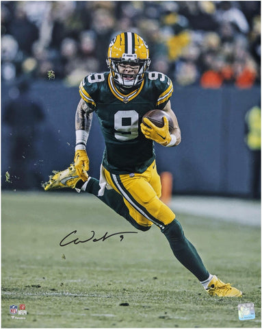 Christian Watson Green Bay Packers Autographed 16" x 20" Running Photograph
