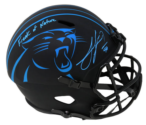 Julius Peppers Signed Panthers Eclipse Riddell F/S Speed Rep Helmet w/Freak - SS