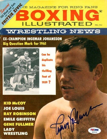 Ingemar Johansson Autographed Boxing Illustrated Magazine Cover PSA/DNA #S49205
