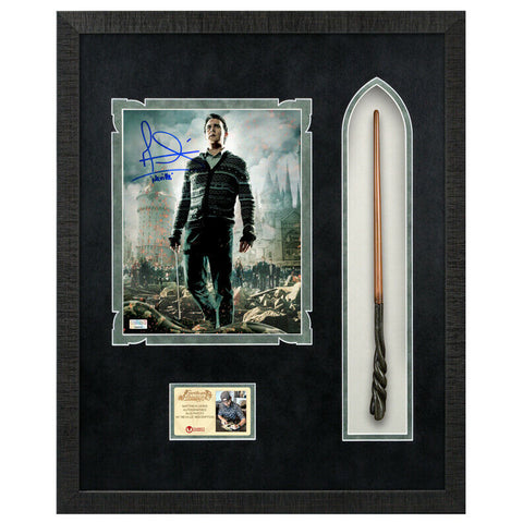 Matthew Lewis Autographed Harry Potter Neville 8x10 Wand Framed Display