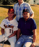 Ray Boone Bob Boone Bret Boone Signed 8x10 Baseball Photo BAS LOA A91746