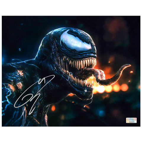 Tom Hardy Autographed 2018 Venom 8x10 Close Up Scene Photo